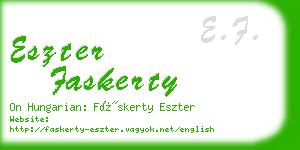 eszter faskerty business card